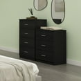 thumbnail image 2 of Furinno Tidur Simple Design 4-Drawer Dresser with Handle, Americano, 2 of 6
