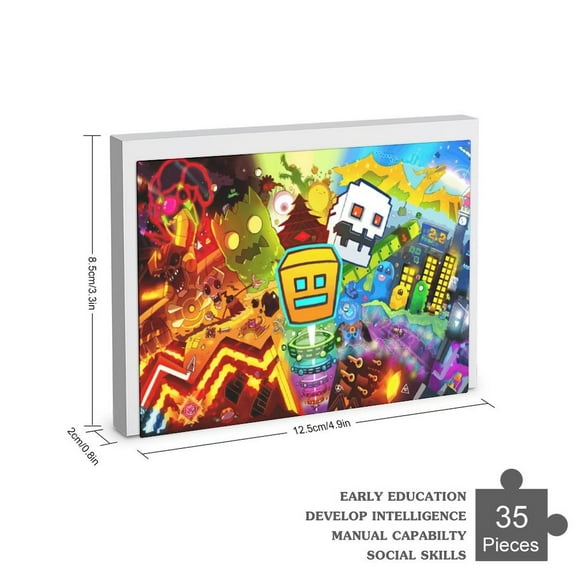 Geometry Dash Jigsaw Puzzle 35/70/120/200/300/500/1000 Piece High Quality Birthday Gift