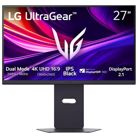 LG 27 Inch UltraGear Nano IPS Black 4K UHD 240Hz or FHD 480Hz 1ms Gaming Monitor