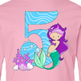 thumbnail image 4 of Inktastic Fifth Birthday Mermaid Long Sleeve Youth T-Shirt, 4 of 5