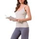 thumbnail image 4 of Camiseta sin mangas de mujer Inspire Chic, con escote en V, tirantes de espagueti, parte superior de pijama L color beige, 4 of 6