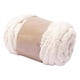 thumbnail image 4 of 2 piezas de hilo de lana gruesa, tubo suave, hilo gigante para tejer macramé artesanal Beige Blanco y Azul Lago, 4 of 9