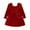 Red, variant on Utlike Girls Dress Winter Velvet Dress With Floral Pearl Shoulder Detail And Ruffle Sleeves For Holiday Party And Formal Leisure Flower Girl Dress Size 3 Y-4 Y