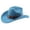 Z27-Blue, variant on Suede Cowboy Hat for Women Men with Shapeable Classic Cowgirl Hat Wide Brim Felt Cowboy Hats Halloween Accessory