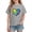 Gray, variant on breaise Valentines Day Graphic Tshirt for Kids Girl Boy Short Sleeve Crewneck Tshirt Soft Cotton Print Tops