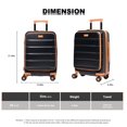 thumbnail image 5 of Travelhouse Carry-On Luggage Sets Front Open 4 Piece Hardside Suitcase Set with Spinner Wheels TSA Lock Toiletry Bag and Shoe bag,Black, 5 of 8