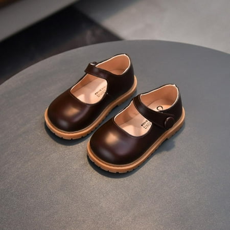 

Fashion Baby Girl Leather Shoes Soft Sole Casual Retro Solid Color Shoes First Walkers Infant Newborn Prewalker