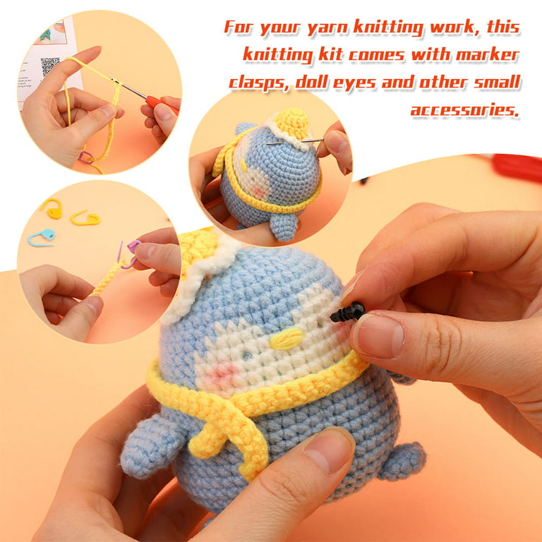 Crochet Kit for Beginner Mini Crochet DIY Knitting Crochet Dolls