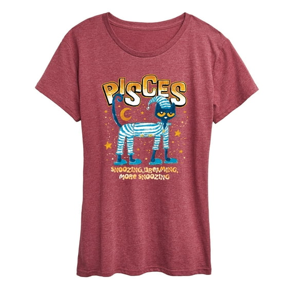Pete The Cat - Pisces  - Women's Short Sleeve Graphic T-Shirt