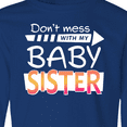 thumbnail image 4 of Inktastic Don't Mess with my Baby Sister Long Sleeve Youth T-Shirt, 4 of 5