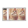 thumbnail image 2 of JIALIOU Nylon Trifold Card Wallet with ID Window Zipper Pocket for Men Women Teen Cat Cake with Cherry, 2 of 7