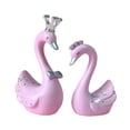 thumbnail image 1 of jifeng 4xResin Swan Statue Figurines Sculpture Cake Dashboard Decor Large Pink 4 Pcs, 1 of 8