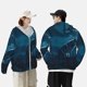 thumbnail image 4 of Fotbe Lonely Night Wolf Chaqueta con Protección Solar UPF 50+ para Hombre y Mujer, Camisa con Capucha y Bolsillos-Small, 4 of 7