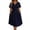 Navy, variant on Wedding Guest Dresses for Women Plus Size Dresses Trendy Ruffle Short Sleeve Midi Dresses Elegant Wrap V Neck Dress Faux Ruched Smocked Fashion Flowy Dresses
