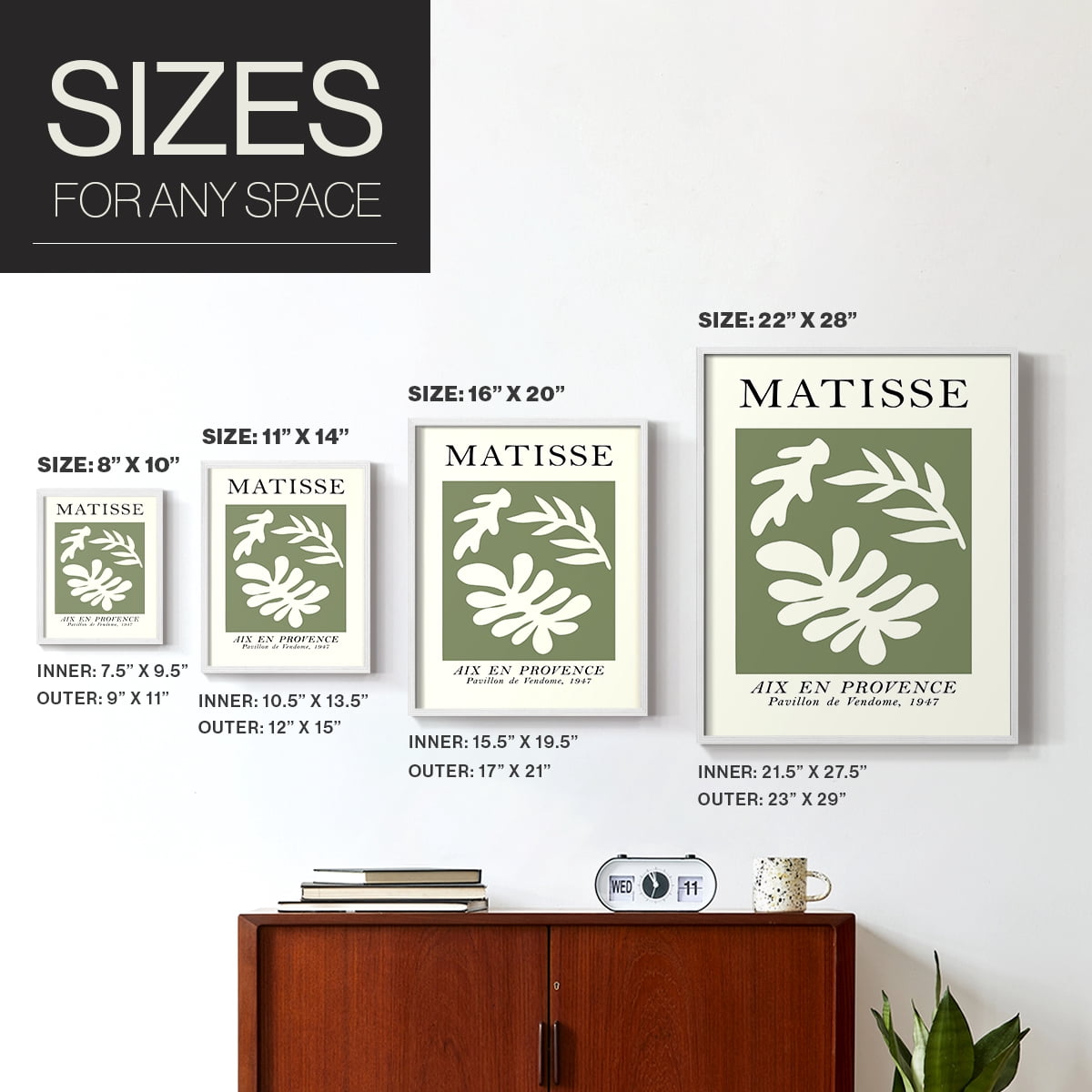 Matisse CCLXXIX in Solid Wood 11 x 14 Framed Print