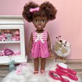 thumbnail image 2 of Baby Toy HUOGUO, pelo rizado africano negro, 35 cm, de vinilo, 2 of 5
