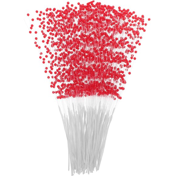 KAKOWELY 100 piezas de palitos de perlas de plástico con cuentas para ramos de perlas, accesorios para manualidades de festivales.