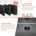 thumbnail image 4 of 33 inch Farmhouse Workstation Kitchen Sink with Kitchen Faucet Handmade Modern Apron-front Double Bowl Farm Kitchen Sink with Integrated Ledge and Accessories, 4 of 6