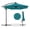 Cerulean, variant on Yunken 10ft Solar LED Offset Hanging Market Patio Umbrella for Backyard, Poolside w/Easy Tilt Adjustment, Polyester Shade, 8 Ribs, Green
