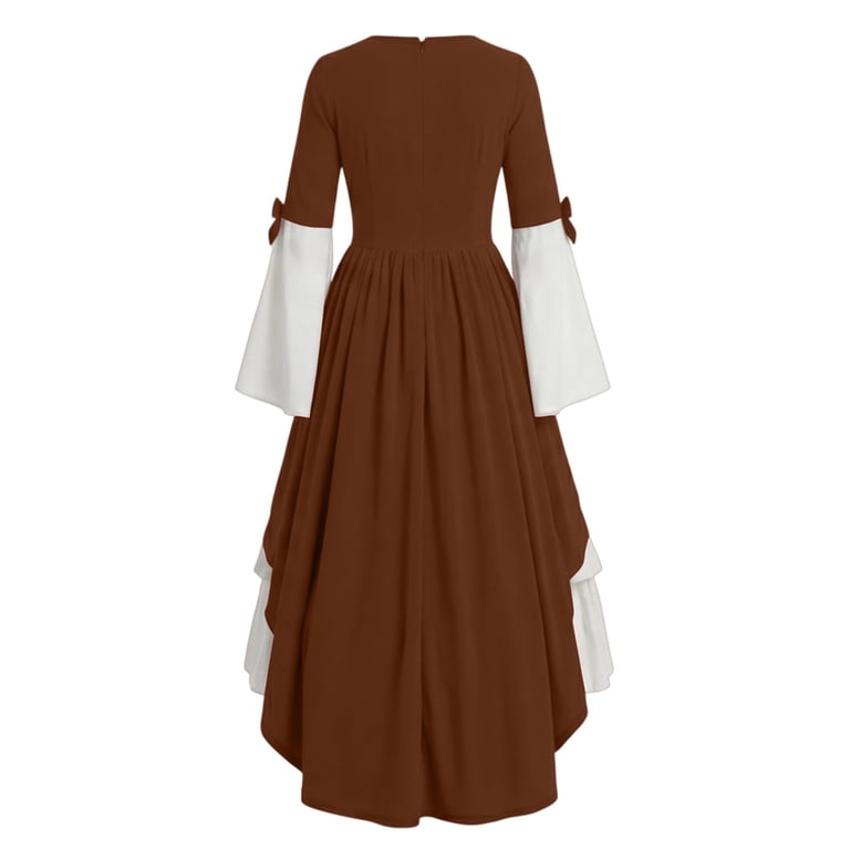 brown witch dress Women Halloween Costumes Woman 2026 Renaissance Medieval Vampire Butterfly Sleeve Mesh Gothic Outfit Gothic Cold Shoulder Midi Witch Dress Size:55gal - In Store Only Daffodil Shirred Midi Dress FW24EXTRA10 Stylish corset lace
