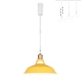 thumbnail image 1 of FSLiving Adjustable Height Track Pendnat Light J-Type Macaron Retractable Track Spotlight with Telescoping Rod Adjustable Gimbaled Lamp-Post Juno Track DIY Instant On Cover Lamp, Yellow - 1 Light, 1 of 7