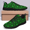 thumbnail image 4 of St Patricks Day Shoes for Women Breathable Running Sneakers Men Green Four Leaf Clover Shoes for Irish Festival Gift Black Size 7, 4 of 5