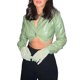 thumbnail image 3 of TRKIYQC Abrigos cortos para mujer Cuero de PU con solapa, un botón Estilo casual Ropa de primavera delgada TRKIYQC  moda, 3 of 9