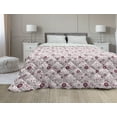 thumbnail image 1 of Floral Down Alternative Comforter, Swirls Daisy Flower Bouquets Beauty Exquisite Flourishing Nature Essence, Microfiber Quilt for All Season, 5 Sizes, Sky Blue Grey Apricot, by Ambesonne, 1 of 3