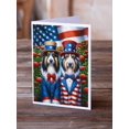 thumbnail image 2 of All American Bearded Collie Greeting Cards Pack of 8 7 in x 5 in, 2 of 3