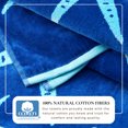 thumbnail image 3 of 100% Cotton Jacquard 4 Pack 30" x 60" Printed Beach & Pool Towels (Navy/Royal Blue Starfish & Stripe, 4 Pack- 30" x 60"), 3 of 6