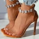 thumbnail image 1 of Sandalias de punta cuadrada para mujer Tacones altos, Sandalias de tacones altos transparentes con diamantes de imitación de moda Wmkox8yii hfjk31, 1 of 2