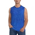 thumbnail image 1 of Fotbe Blue Glitter Men's Camiseta sin Mangas Estampada para Hombres, Playera Casual para Gimnasio, Entrenamiento, Playa-Medium, 1 of 7