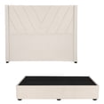thumbnail image 1 of Cabecera King Size Aurora + Base Cama Beige Claro, 1 of 8