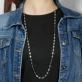 thumbnail image 5 of Silver Plated CZ Women Sweater Costume Long Water Drop Chain Necklace Jewelry, 5 of 9