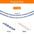 thumbnail image 2 of Uxcell 11 Yard Crystal Rhinestone Close Chain Trim, Crystal Rhinestone Diamond Strips, Light Blue Rhinestone with Silver Base, 2 of 6