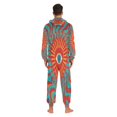 thumbnail image 7 of IAUYY Unisex Adult Onesie Pajamas Ultra-Soft Crystal-Soft Fabric, Halloween Adult Onesie Pajamas Adults,With a Zipper Plus Size Onesie Pajamas, Vortex Pattern, 7 of 7