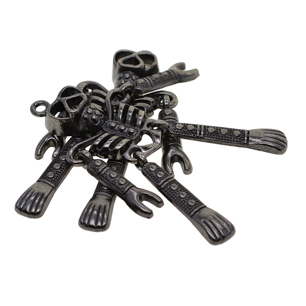 Steampunk Rock and Roll Goth 2 Solid Brass Skull Beads Silver Plated Steampunk Rock and Roll Goth 2 Solid Brass Skull Beads Silver Plated