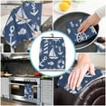 thumbnail image 5 of Kitchen for Utensils Towel Cleaning Household Tableware Cloth Dish Towel Hand Kitchen Microfiber Fish Boat Anchor Blue, 5 of 7