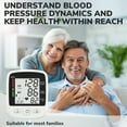 thumbnail image 2 of EHIG Wrist Blood Pressure Monitor,Voice Large LCD Display Adjustable Wrist Cuff 5.3-7.7 inch with 2 Users 180 Memory, 2 of 7