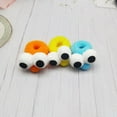 thumbnail image 6 of Pebbuoy 2Pcs Women Cute Hair Ropes Cartoon Big Eyes Decor High Elasticity Candy Color Ponytail Holder Hair Band Hair Rings, 6 of 7