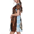 thumbnail image 2 of Easygdp Christmas Horse para Vestido Transpirable de Mujer, Vestido Suelto de Manga Corta con Pliegues y Bolsillos para el Verano, 2 of 6