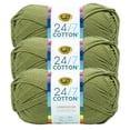 thumbnail image 1 of Lion Brand 24/7 Cotton® Yarn #4 Medium/Worsted Cotton Yarn 100g/170m 3-Pack, 1 of 4
