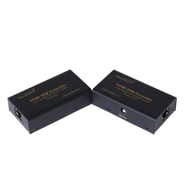 ViewHD HDMI Extender Over CAT 5e|6|7 Cable (60M Extender Over Single CAT Cable) | VHD-HE60M