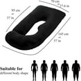 thumbnail image 3 of Full body pillow with detachable washable cover - sleep support for legs, back, neck, shoulders, and abdomen, 3 of 3