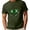 Army Green, variant on Men's Humorous Graphic Tee Summer Casual Streetwear Top For Sports And Daily Wear Comfortable Round Neck Lightweight Shirt Workout Short Sleeve Tee Shirts for Men Beach Tops Casual Shirt