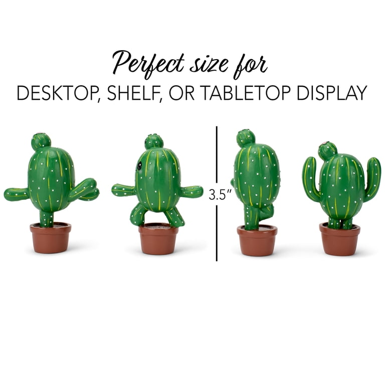 Class Collections Green Yoga Cactus 4 inch Resin Stone Collectible  Figurines Set of 4 - Walmart.com