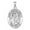 Silver, variant on Saint Gianna Beretta Molla Round Religious Medal - 1 Inch X 1 Inch - Sterling Silver