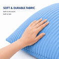 thumbnail image 4 of Phantoscope Corduroy Velvet Throw Pillow Covers 12x20 Set of 2, Soft Textured Decorative Cushion Cases for Sofa Couch Bed, Farmhouse Style, Light Blue (Pillow Covers Only), 4 of 10
