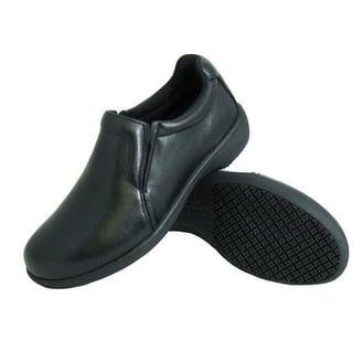 Genuine Grip 940-8W Womens Black Slip-Resistant Oxfords Dress Shoes Size 8 Wide