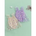 thumbnail image 3 of BemeyourBBs Baby Girl Star Seashell Bodysuit Glitter Fly Sleeve Tulle Romper Dress, 3 of 9